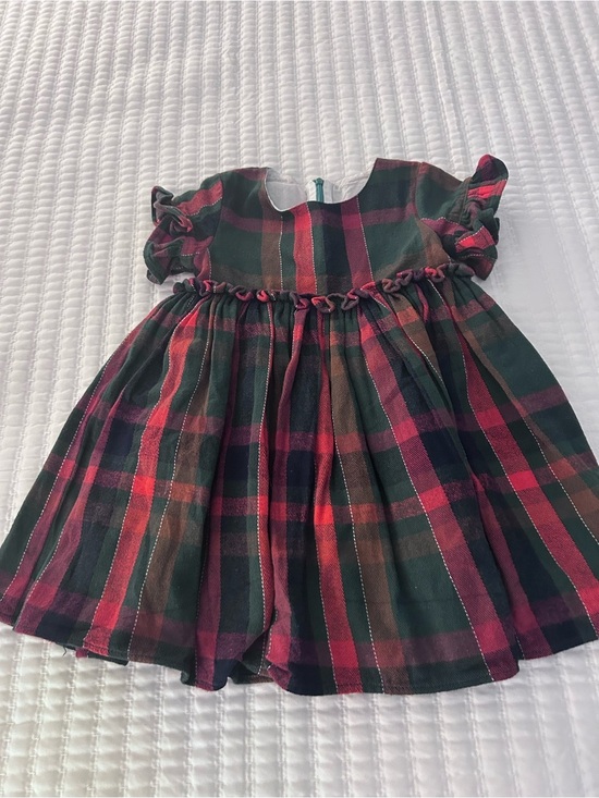 Smocked Sweets Other - Plaid Puff-Sleeve Dress in Red and Green Holiday Size 5/6